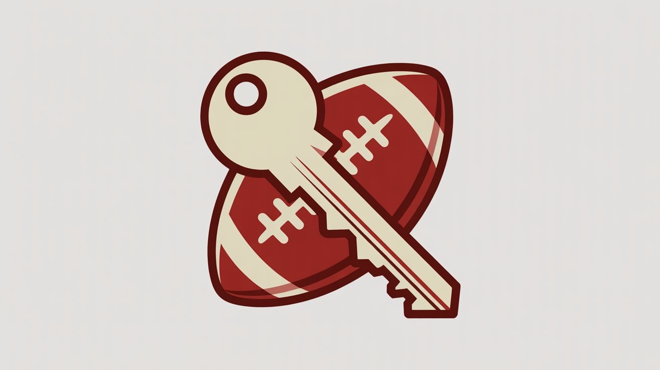 Key and football graphic design